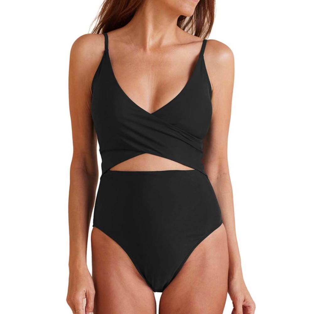 Brand New Summersalt The Long Torso Sea Breeze Cutout One-Piece